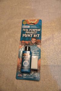 Teal pumpkin paint is available at local grocery stores, including Wegmans in Rochester. Provided by Joy Auch