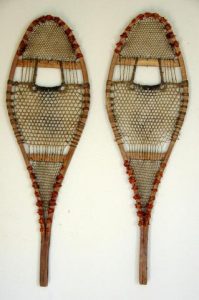 old school snowshoes