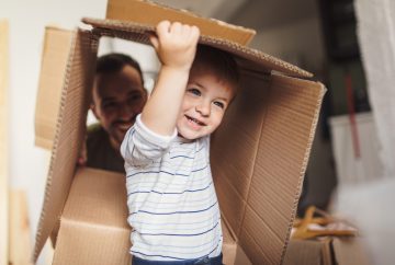 Picture of a boy in a box