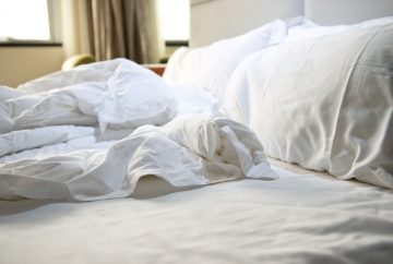Picture of an unmade bed