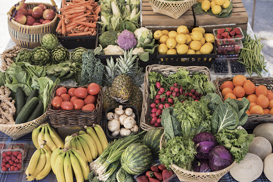 Picture of a variety of fruits and vegetables