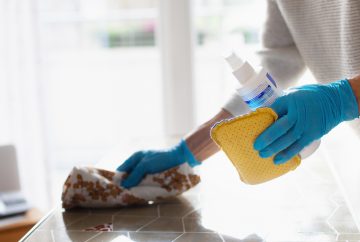 Picture of someone spraying chemicals