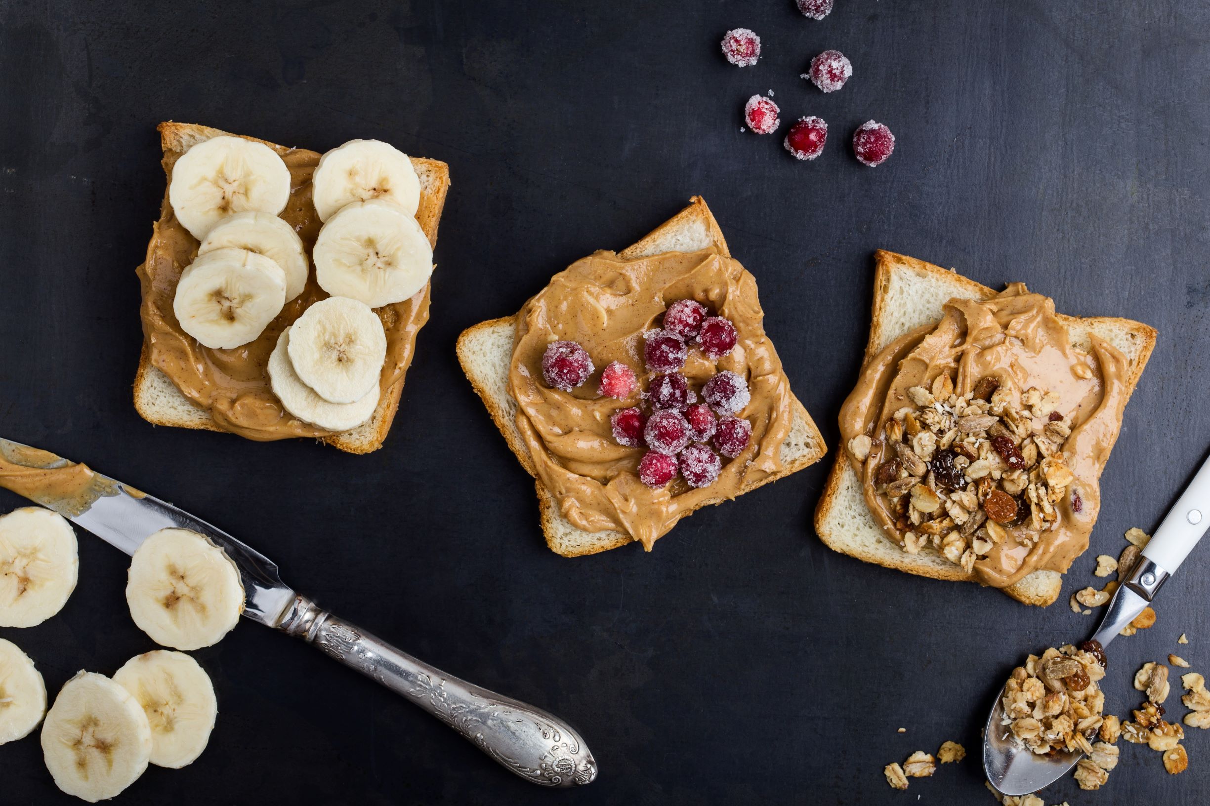 Picture of a peanut butter and fruit sandwich