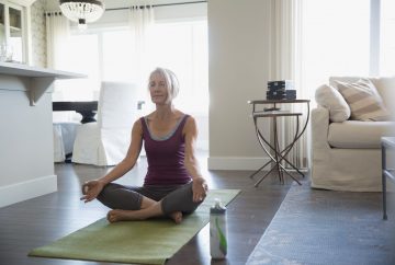 Picture of senior woman doing yoga