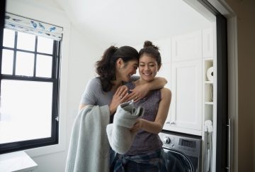 Picture of mom hugging a daughter