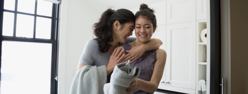 Picture of mom hugging a daughter